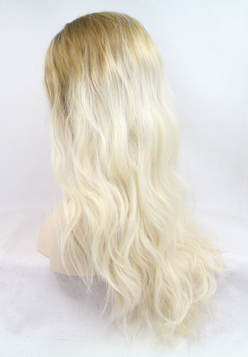 Bebe Curly Blonde Synthetic Lace Front Wig  USW100