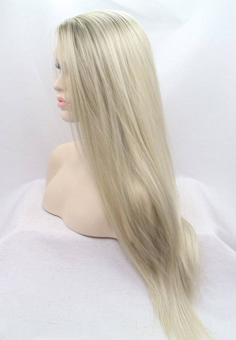 Elodie Blonde Straight Lace Front Wig USW033