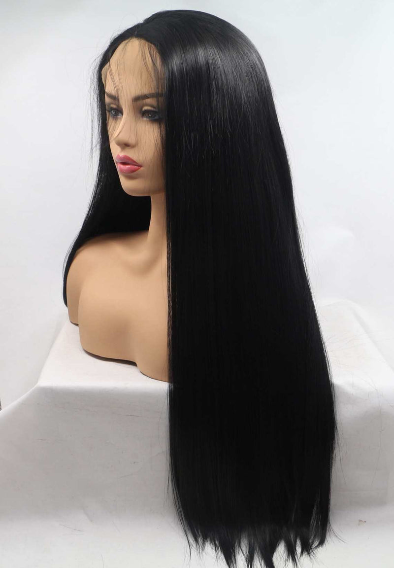 Black Straight Wig For African Girl 1B Hair USW019