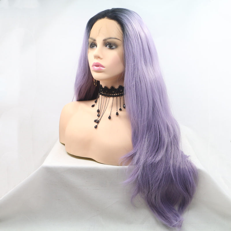 Mermaid Purple Makeup Lace Front Wig USW060