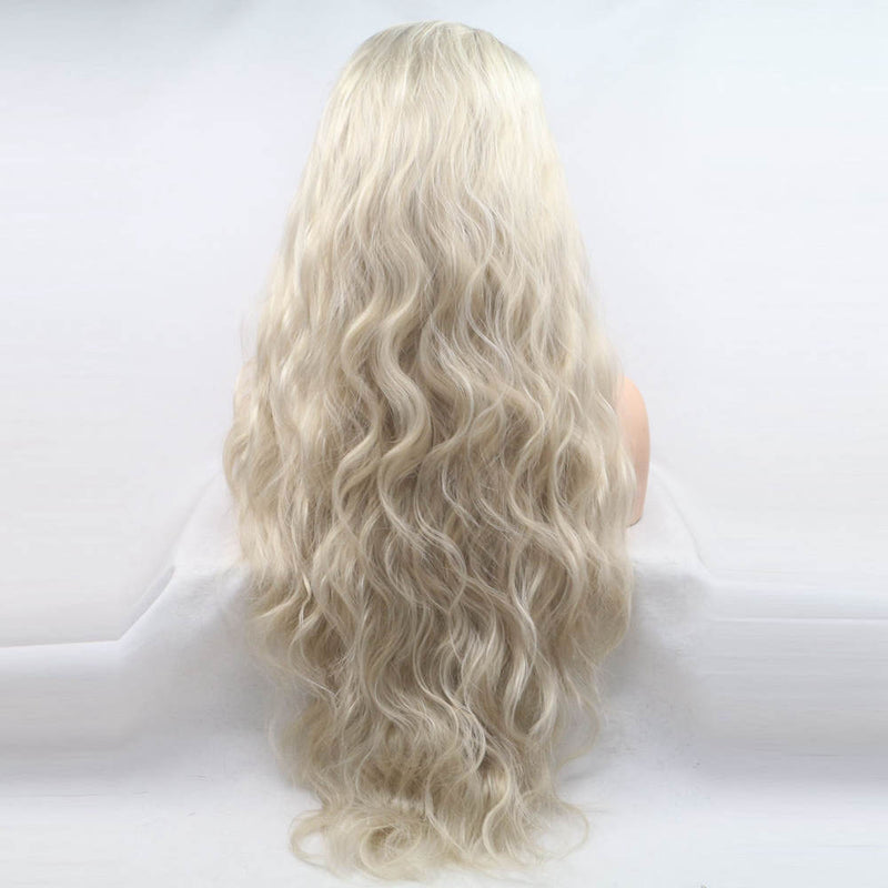 Long Blonde Wavy Wig USW055