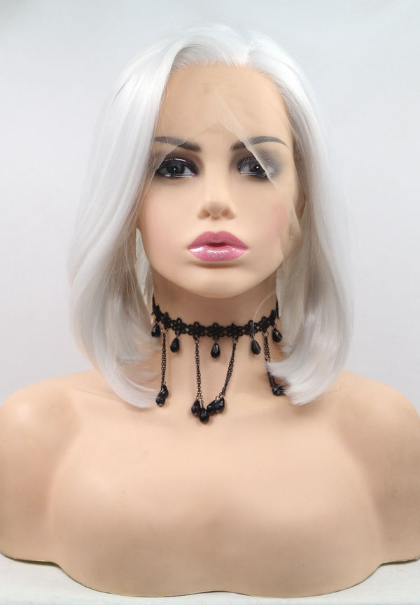 Short White Bob Wig For Cosplay USW104