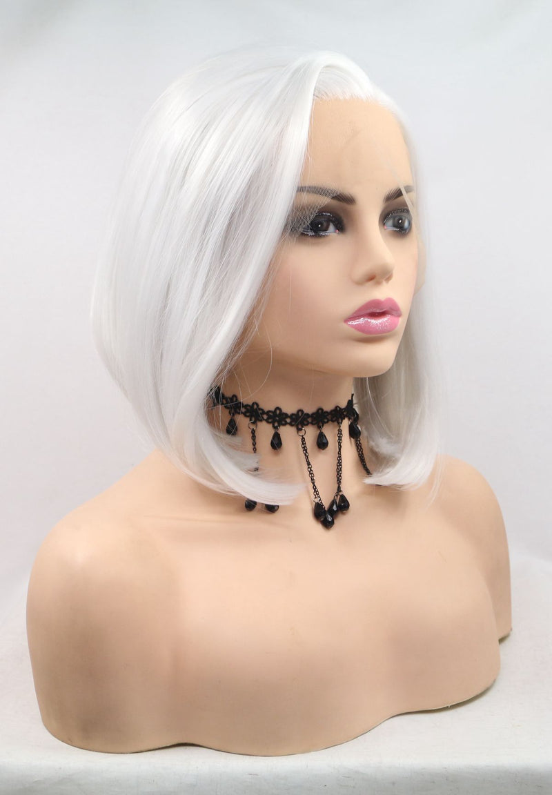 Short White Bob Wig For Cosplay USW104