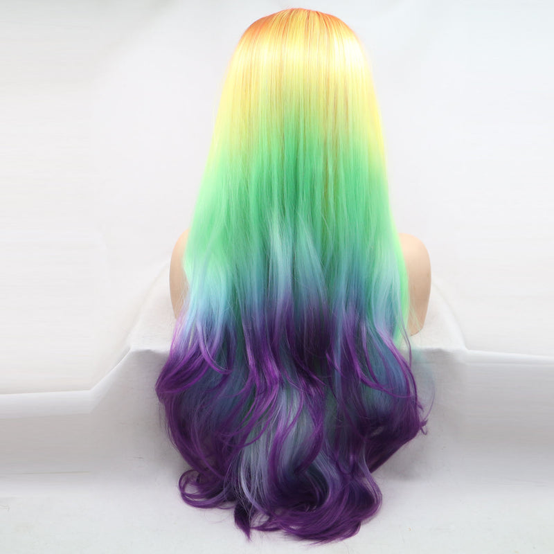 Rainbow Synthetic Lace Front Wig USW077