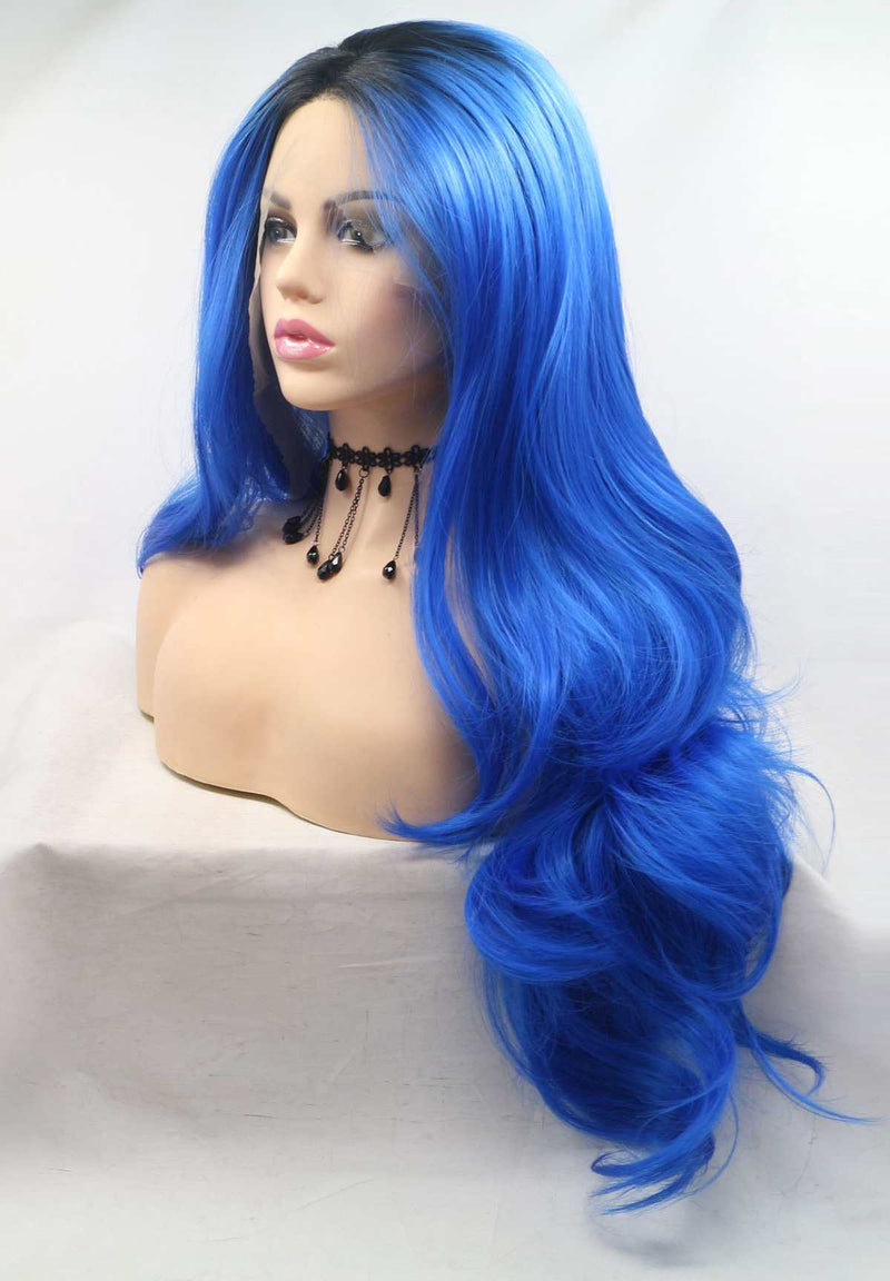 Sky Blue KANEKALON Synthetic Wig USW127