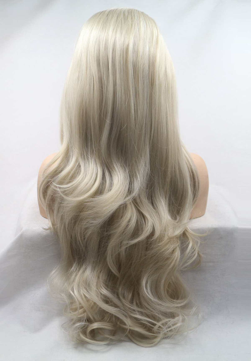 Elodie Blonde Wavy Lace Front Wig USW133