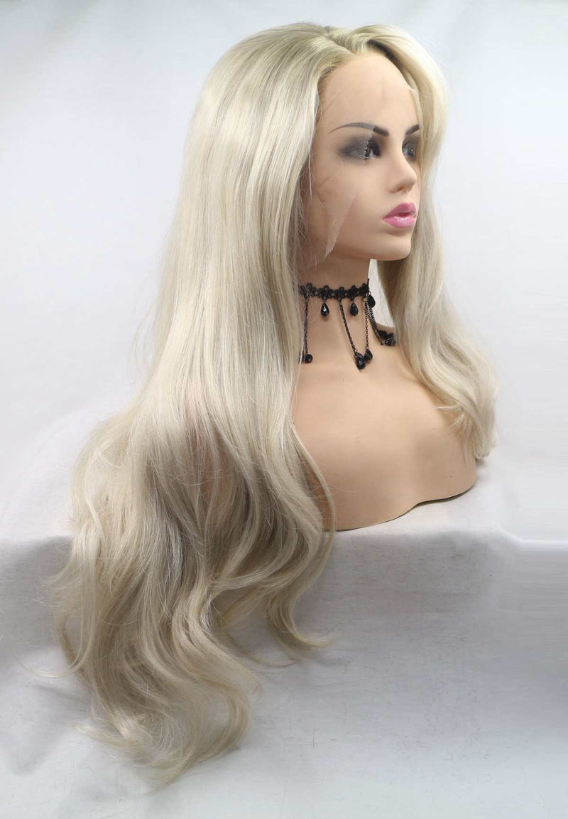Elodie Blonde Wavy Lace Front Wig USW133