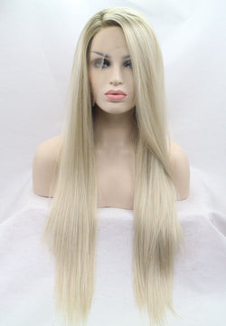 Elodie Blonde Straight Lace Front Wig USW033