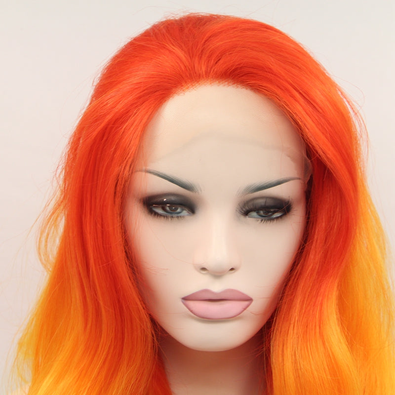 Orange Fire Drag Queen Cosplay Wig USW069