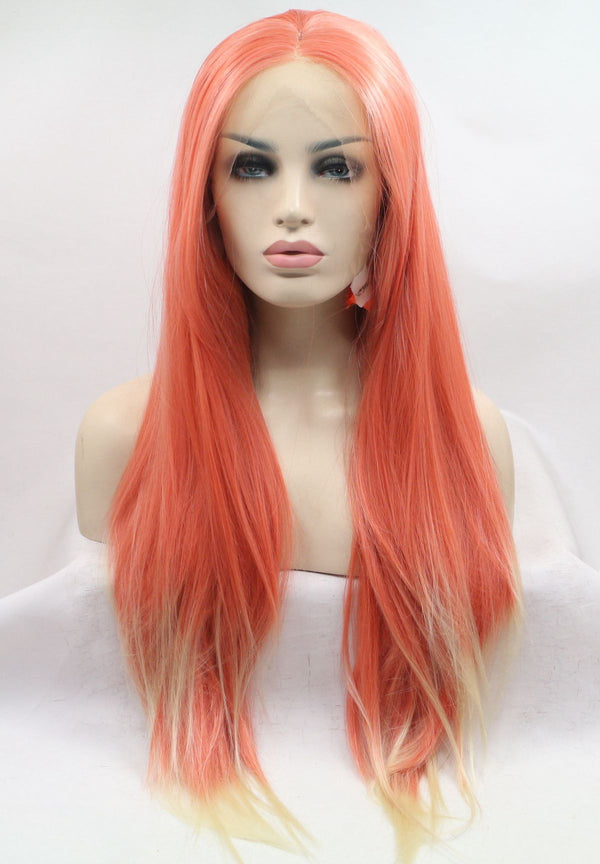 Light Orange Ombre Silky Straight Wig  USW108