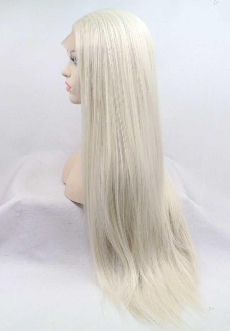 White Blonde Straight Synthetic Wig USW093/USW094/USW095