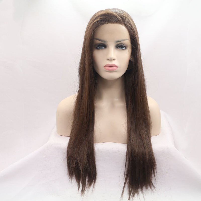 Themis Brown Synthetic Wig Side Parting USW088