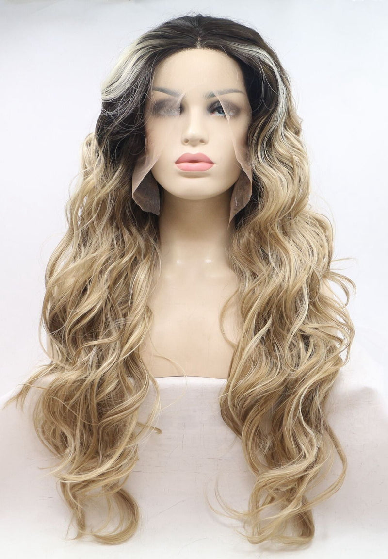 Cinderella Blonde Curly Synthetic Wig USW119