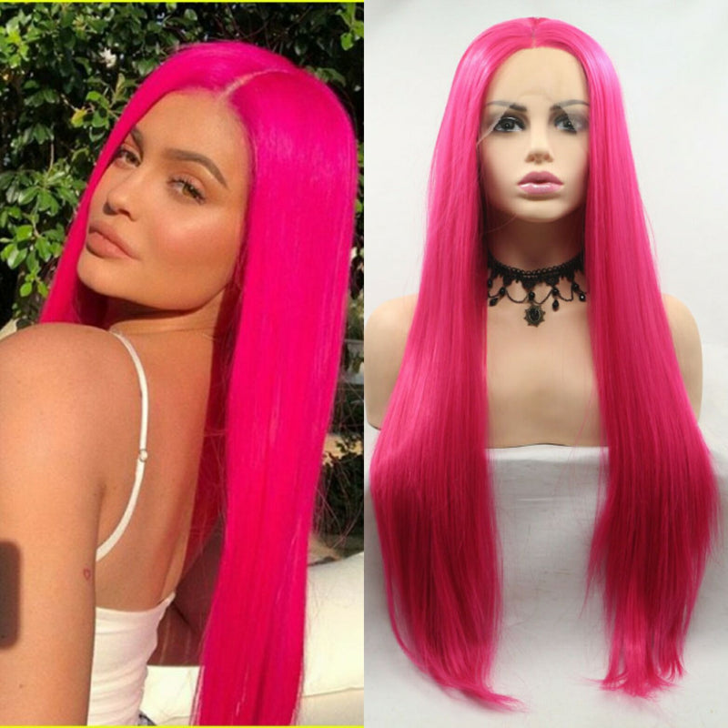 Kylie Jenner Red Synthetic Wig USW099