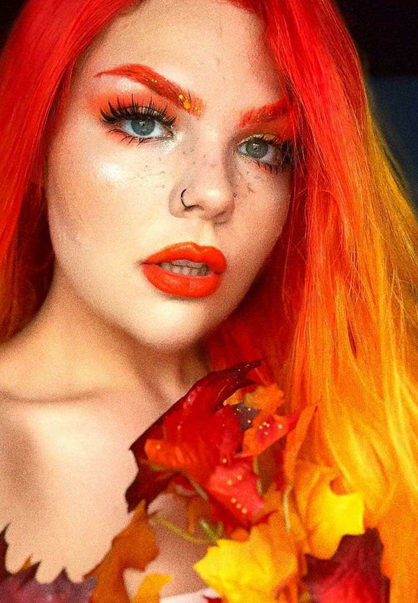 Orange Fire Drag Queen Cosplay Wig USW069